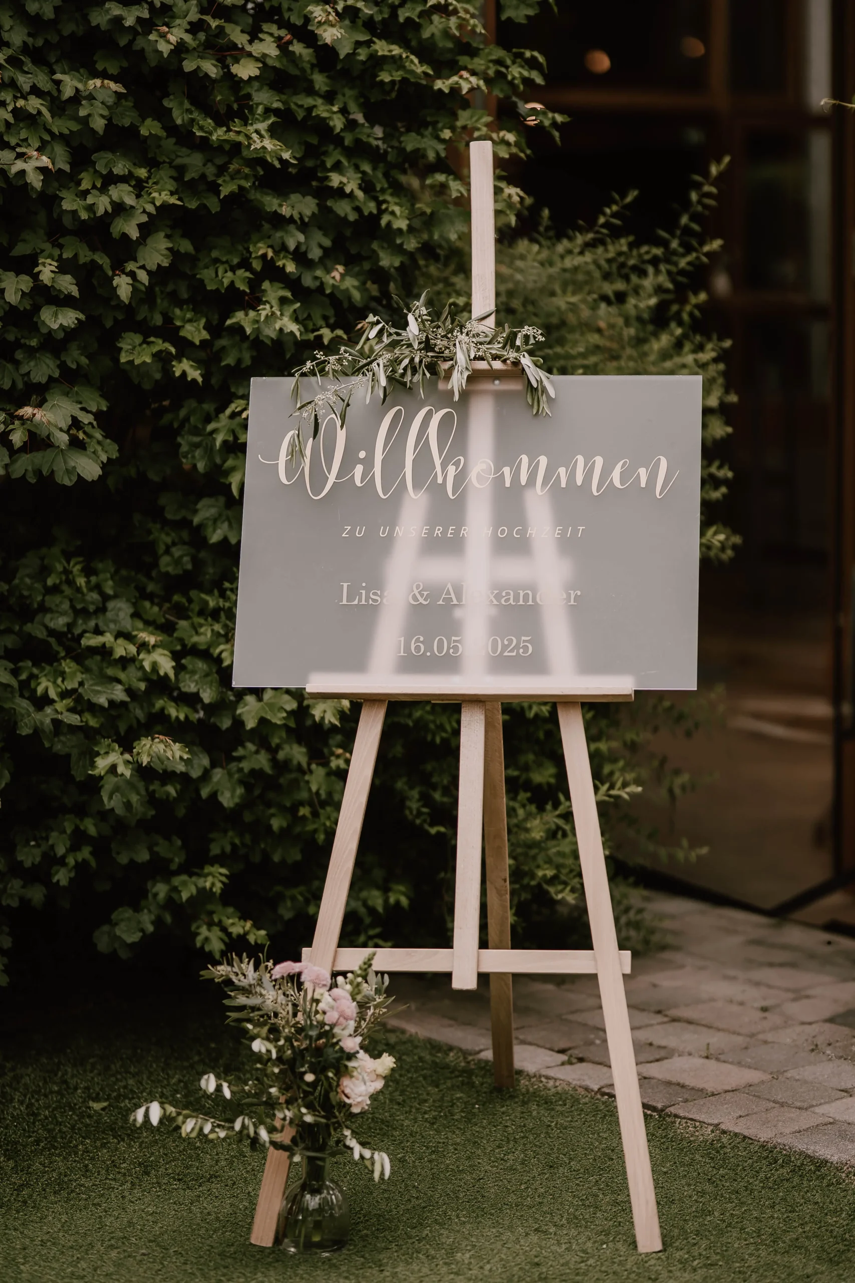 Willkommensschild Hochzeit Acantus Hotel